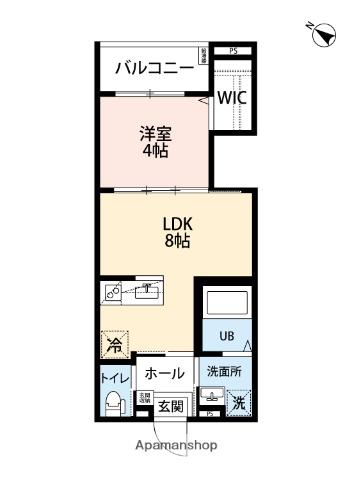 ROBOT HOME 渡辺通(1LDK/3階)の間取り写真