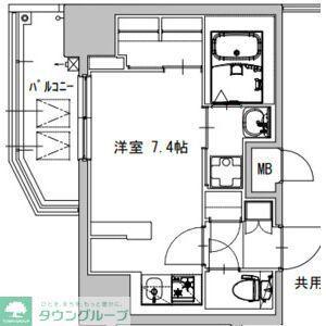S-RESIDENCE庄内通駅前CURERE(ワンルーム/14階)の間取り写真
