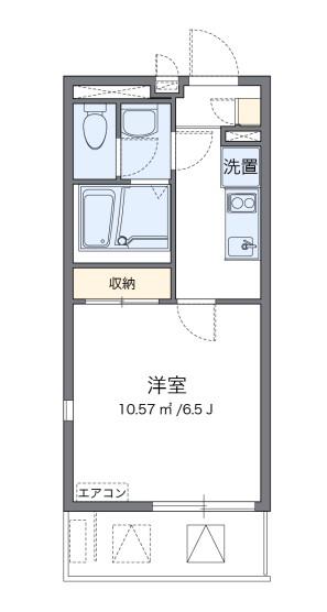 レオネクストアンビエントII(1K/3階)の間取り写真