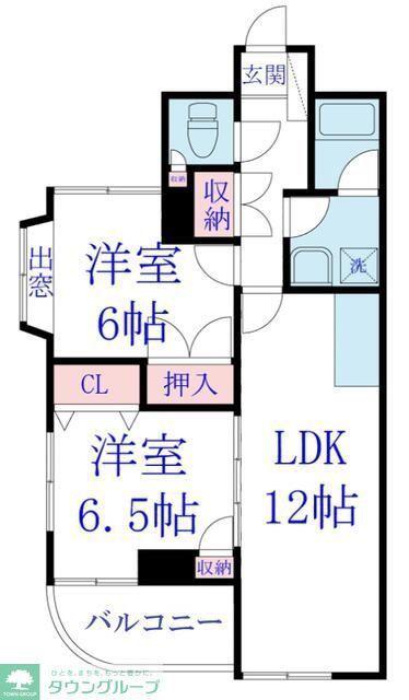 トーソンビル登戸(2LDK/4階)の間取り写真