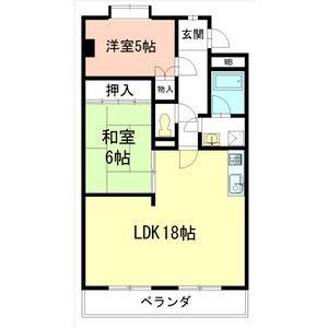 ステージ21(2LDK/2階)の間取り写真
