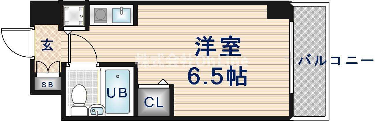 ロイヤルアーク八戸ノ里(ワンルーム/4階)の間取り写真