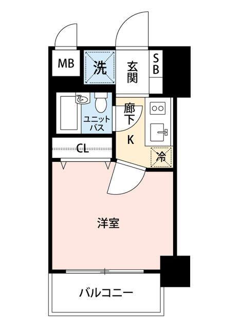 マイナビSTAY護国寺(1K/3階)の間取り写真