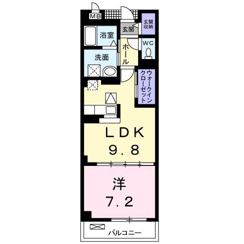 レジデンス アマーレ(1LDK/1階)の間取り写真