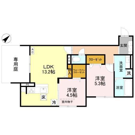 ステラフォーリア(2LDK/1階)の間取り写真
