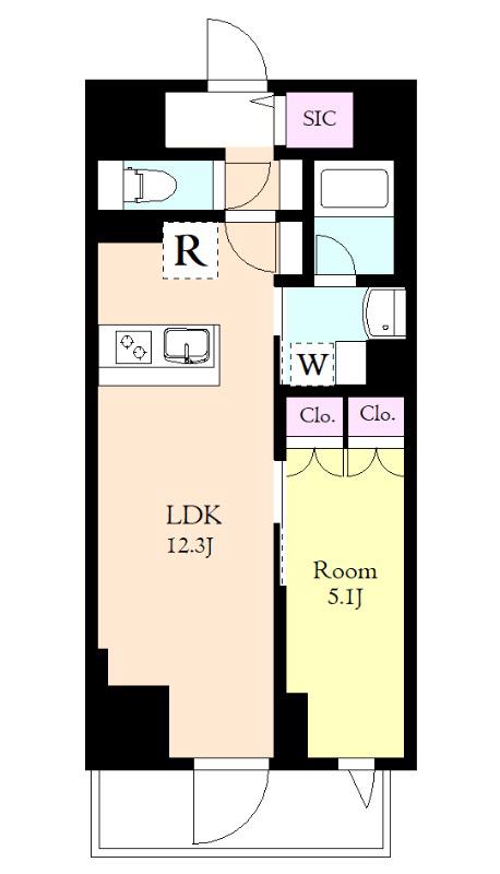 MAISON CHROLO(1LDK/3階)の間取り写真