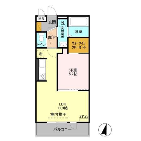 M&SKOWAII(1LDK/2階)の間取り写真