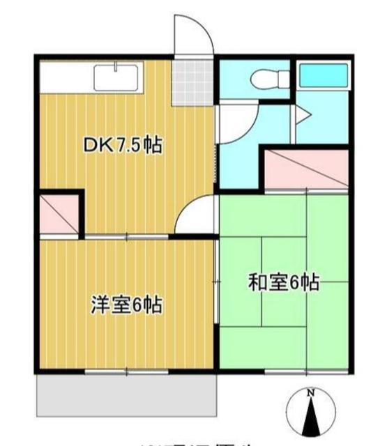 ハイツニューエル(2DK/2階)の間取り写真