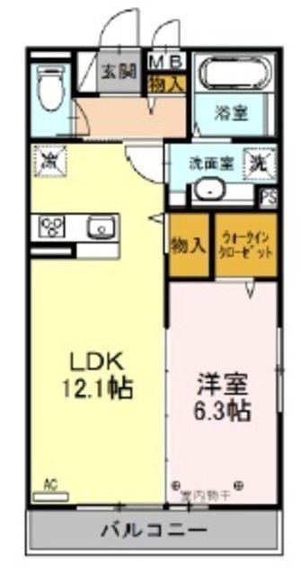 ラ・フレーズ(1LDK/3階)の間取り写真