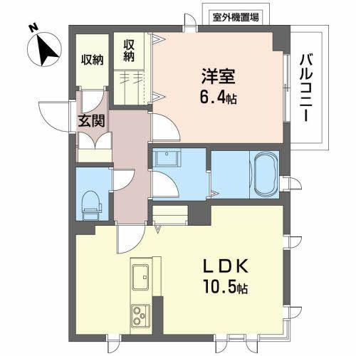 FELICE(1LDK/3階)の間取り写真