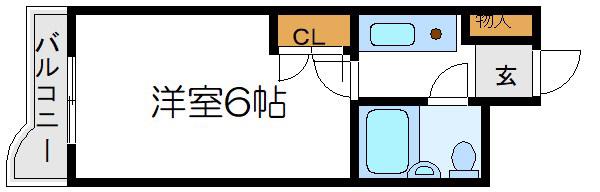 中葛西セントラルマンション(ワンルーム/7階)の間取り写真