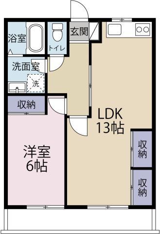 SUMITAS-VILLAGE藍住(1LDK/2階)の間取り写真