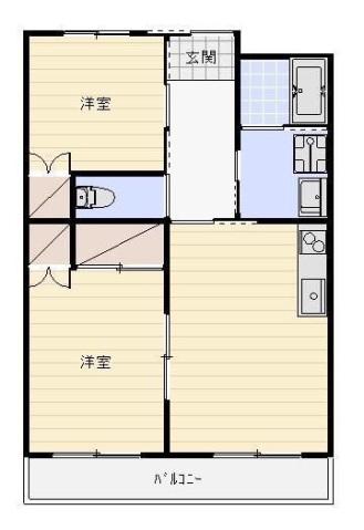 RE・POSE半田山(2LDK/3階)の間取り写真