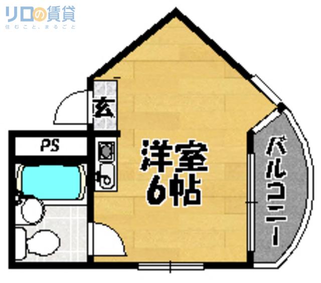 小松ビル(ワンルーム/4階)の間取り写真