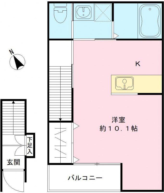 WELL-BEING和泉大宮(ワンルーム/2階)の間取り写真