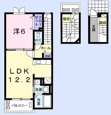 コート・フェリーチェ(1LDK/3階)の間取り写真
