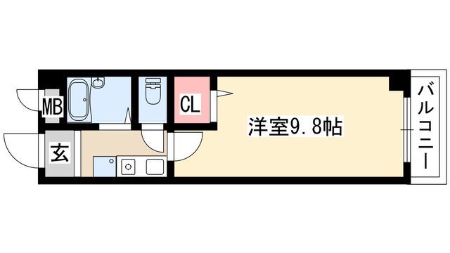 プラザ梅森台(1K/3階)の間取り写真