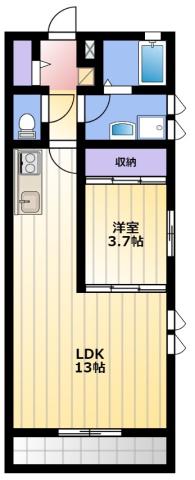 J・ROAD(1LDK/2階)の間取り写真