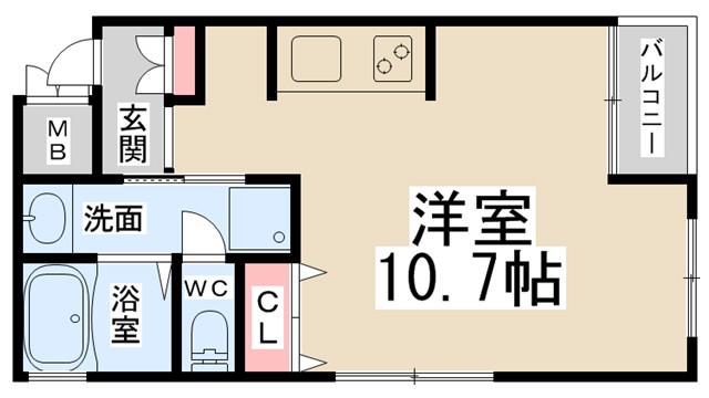 ソフィエルV(1K/3階)の間取り写真