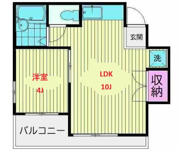 グランディ雪谷(1LDK/5階)の間取り写真