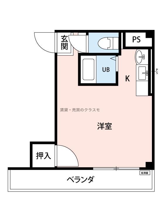 寄川マンション(ワンルーム/2階)の間取り写真