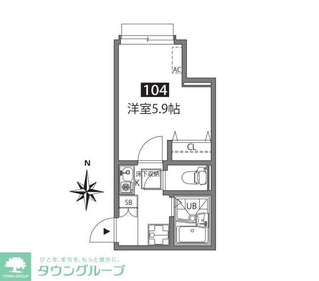 ストーリア都立家政(1K/1階)の間取り写真