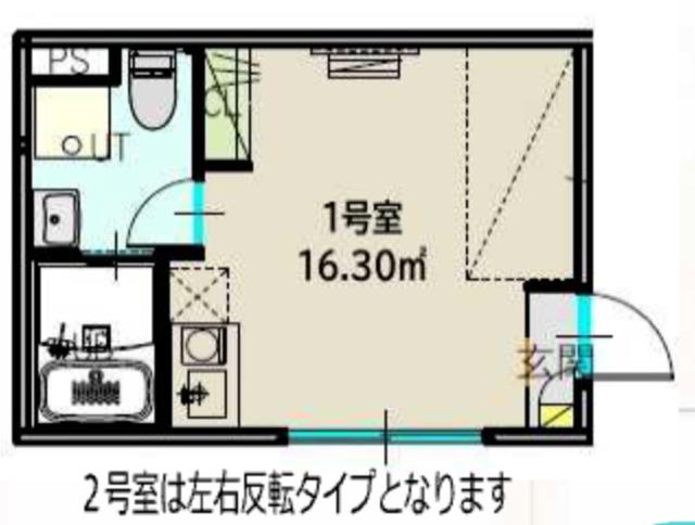 イースタイル南小岩(ワンルーム/1階)の間取り写真