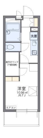 レオパレスレヴェルベールV(1K/1階)の間取り写真