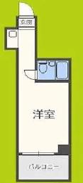 朝日プラザ心斎橋北(ワンルーム/4階)の間取り写真