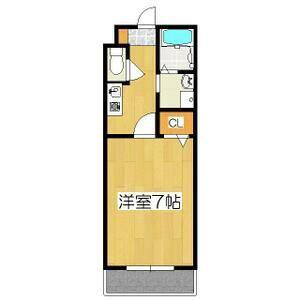 あかつき苑ハイツ I(1K/3階)の間取り写真