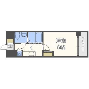 エスリード大阪城(1K/8階)の間取り写真