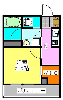 ポラール和(1K/2階)の間取り写真