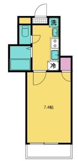 アルモ武蔵関(1K/2階)の間取り写真
