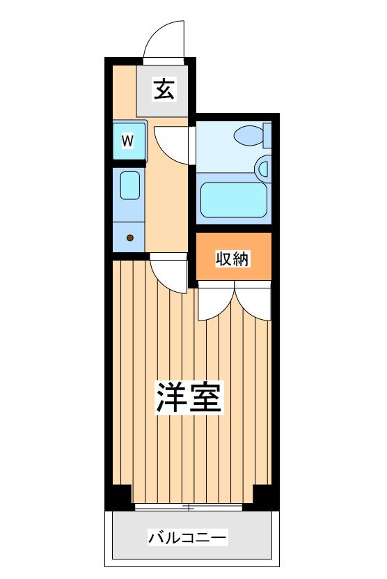 ノーブル新川崎(1K/3階)の間取り写真