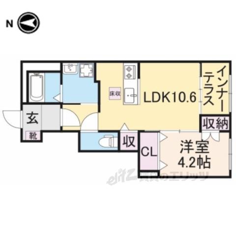 ETHOS2020(1LDK/1階)の間取り写真