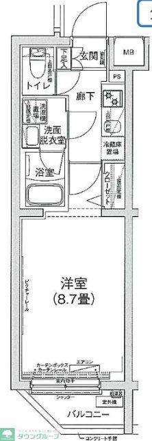 アイルプレミアム笹塚ウエスト(1K/3階)の間取り写真