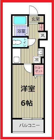 アウル堀切(1K/2階)の間取り写真