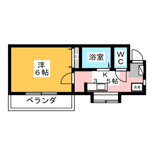 ヴィクトリアンコート三ッ沢南町(1K/2階)の間取り写真