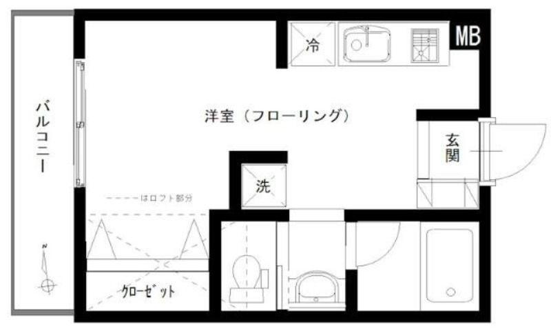 SANGI-III(ワンルーム/1階)の間取り写真