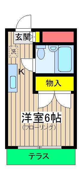 ラガーディア保土ヶ谷(ワンルーム/1階)の間取り写真