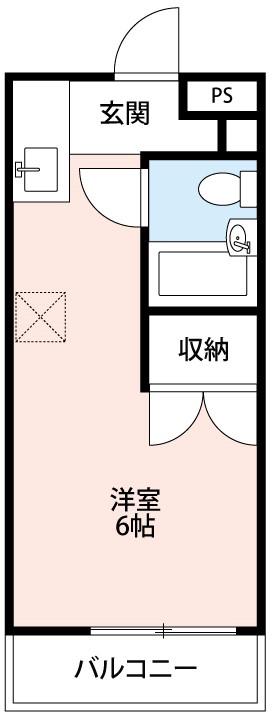 サニーハウス宇頭A(ワンルーム/2階)の間取り写真