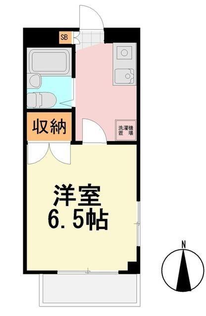 朝日ハイツ(1K/2階)の間取り写真