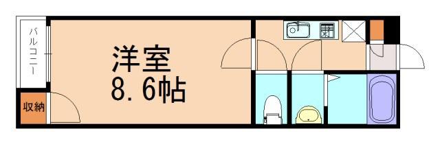クレイノプレゾン(1K/2階)の間取り写真