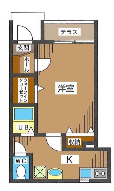 PAL TAKASAGO(1K/1階)の間取り写真
