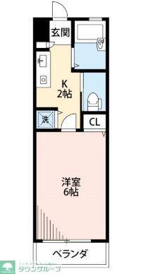 CASA YOKOHAMABASHI(1K/1階)の間取り写真