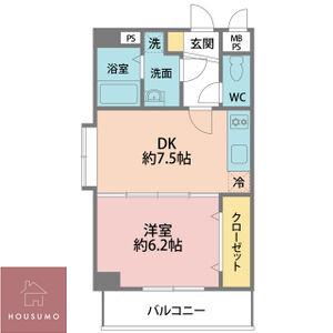 RIO加島(1DK/3階)の間取り写真