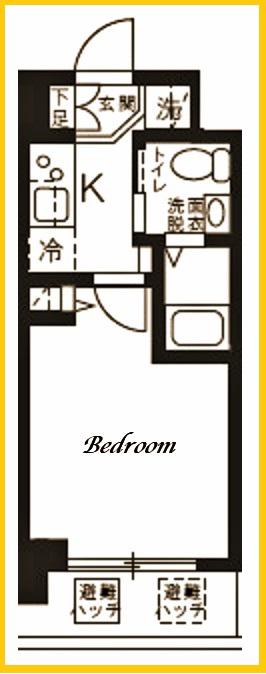 HARMONY RESIDENCE新横浜(1K/5階)の間取り写真