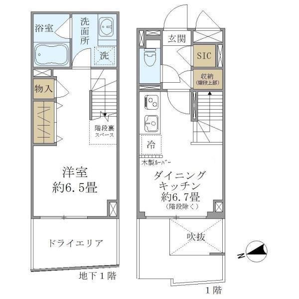 TS SQUARE KAGURAZAKA(1DK/1階)の間取り写真