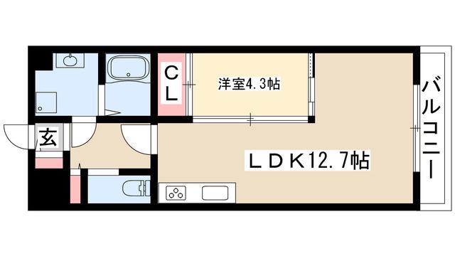 S-FORT熱田花町(1LDK/3階)の間取り写真