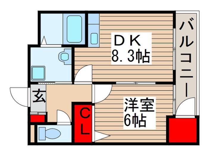 リバティ寿(1DK/1階)の間取り写真
